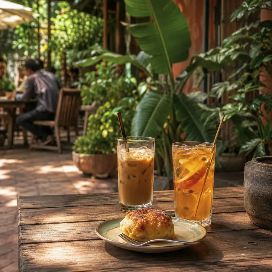 Bàn ăn tại Cà Phê Công Viên